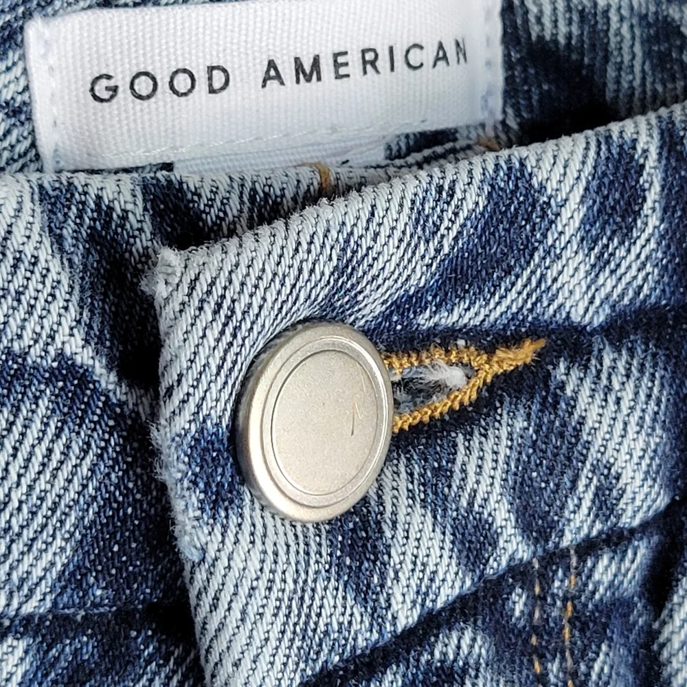 ✨️HP✨️NWT GOOD AMERICAN GOOD CLASSIC Distressed Jeans size 00/24 - Picture 12 of 15